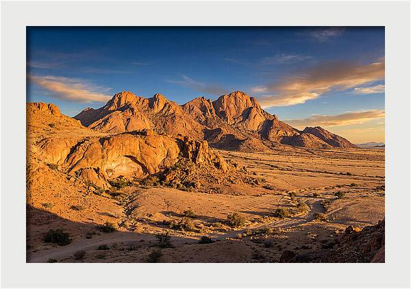 Brandberg Mountain At Golden Hour