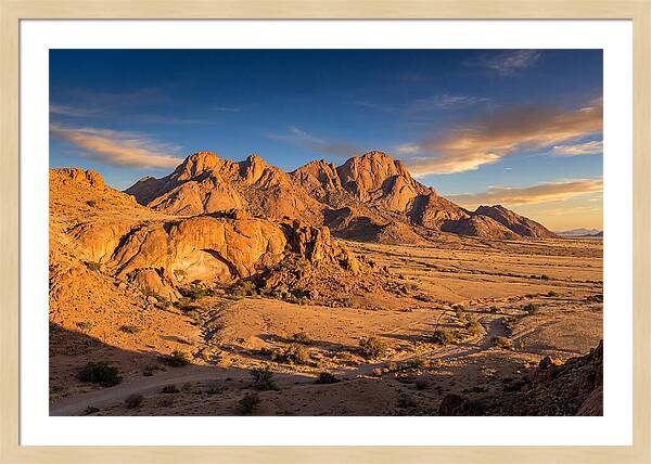 Brandberg Mountain At Golden Hour