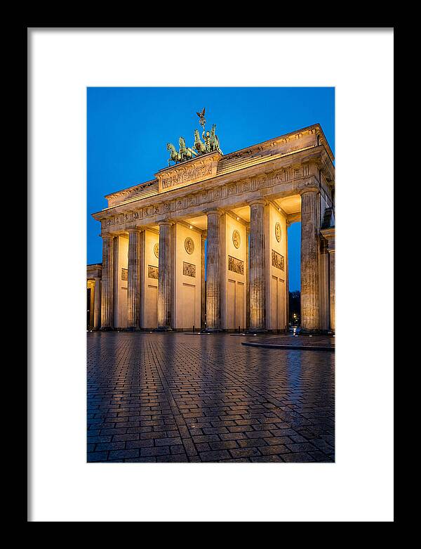 Brandenburg Gate Illuminated At Dusk