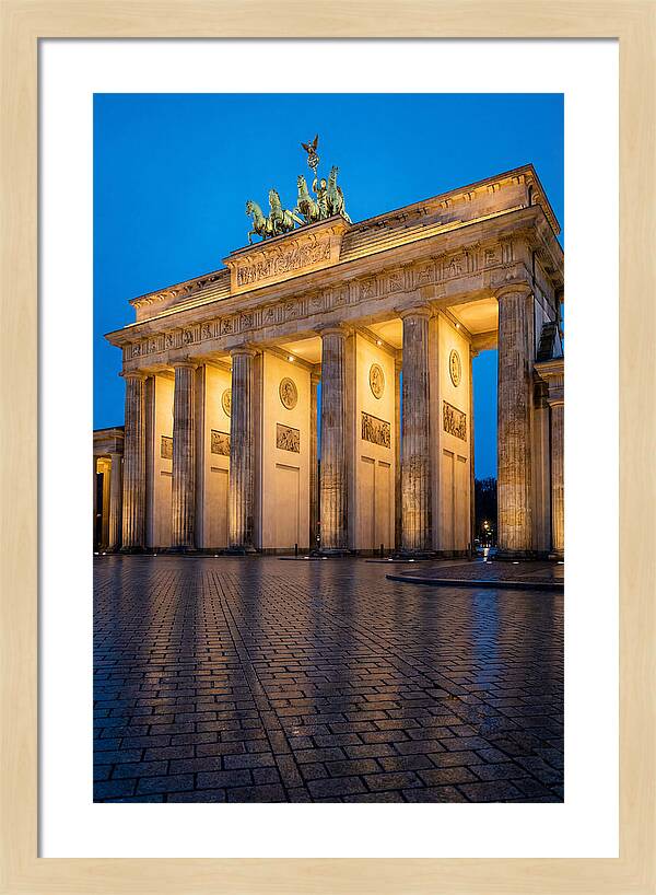 Brandenburg Gate Illuminated At Dusk