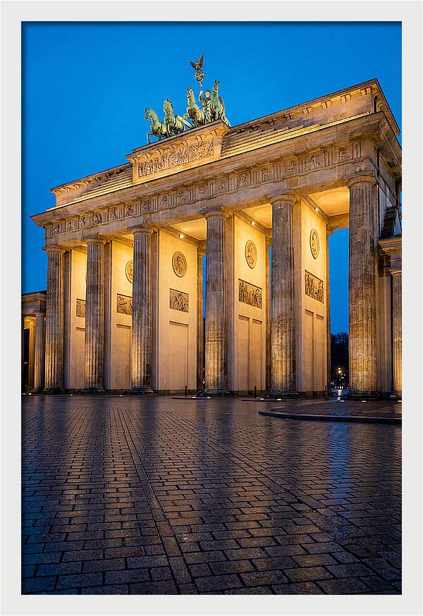 Brandenburg Gate Illuminated At Dusk