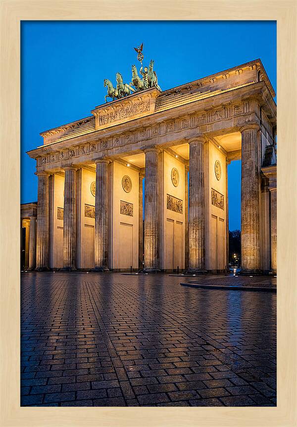 Brandenburg Gate Illuminated At Dusk