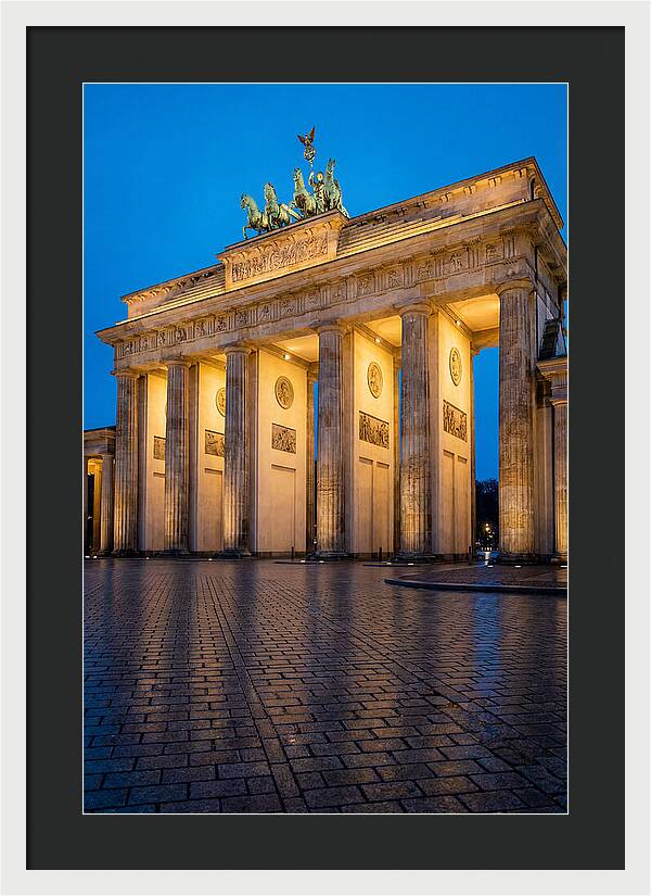 Brandenburg Gate Illuminated At Dusk
