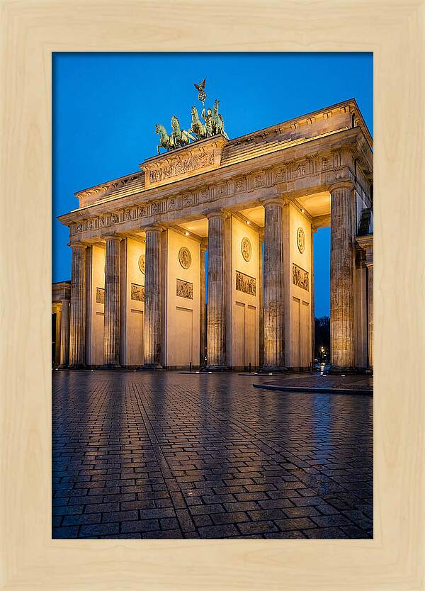 Brandenburg Gate Illuminated At Dusk