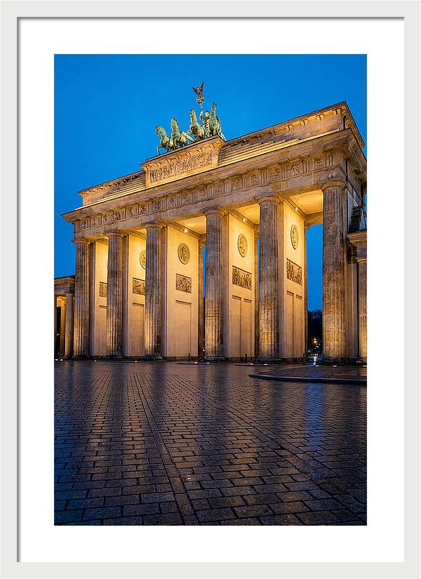 Brandenburg Gate Illuminated At Dusk