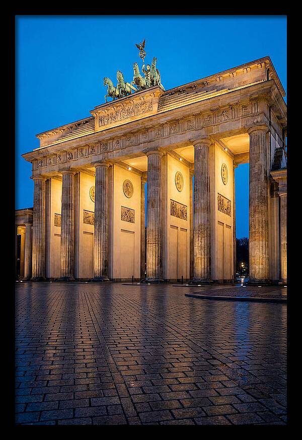 Brandenburg Gate Illuminated At Dusk