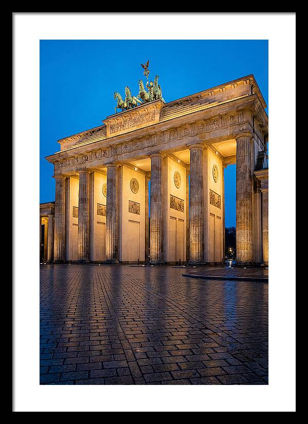 Brandenburg Gate Illuminated At Dusk