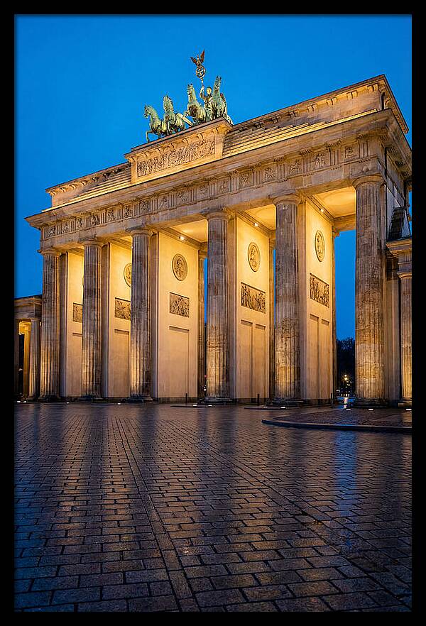 Brandenburg Gate Illuminated At Dusk