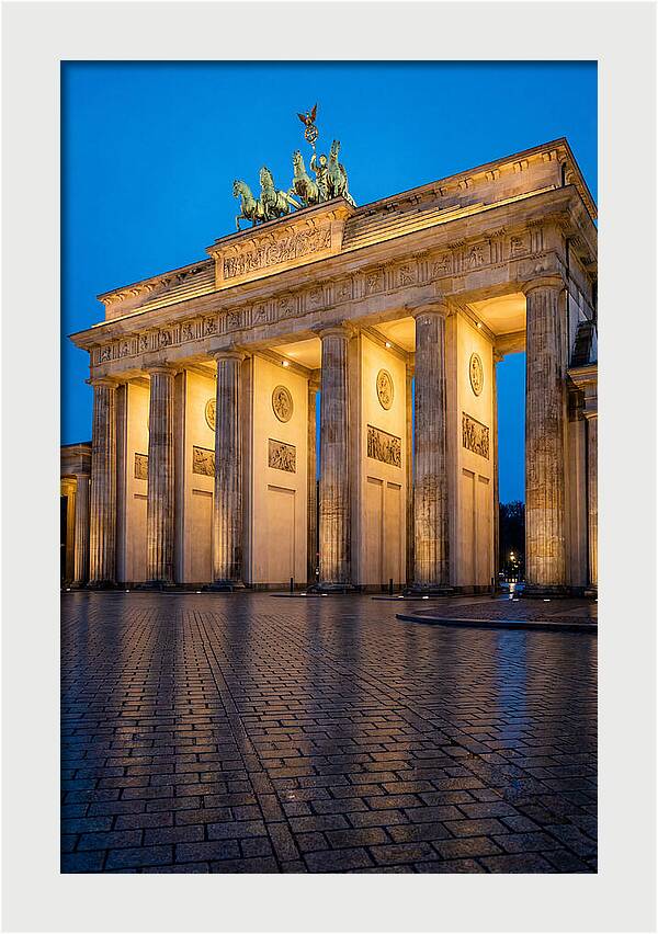 Brandenburg Gate Illuminated At Dusk