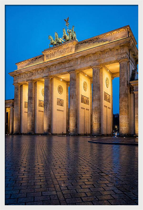 Brandenburg Gate Illuminated At Dusk