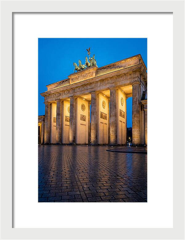 Brandenburg Gate Illuminated At Dusk