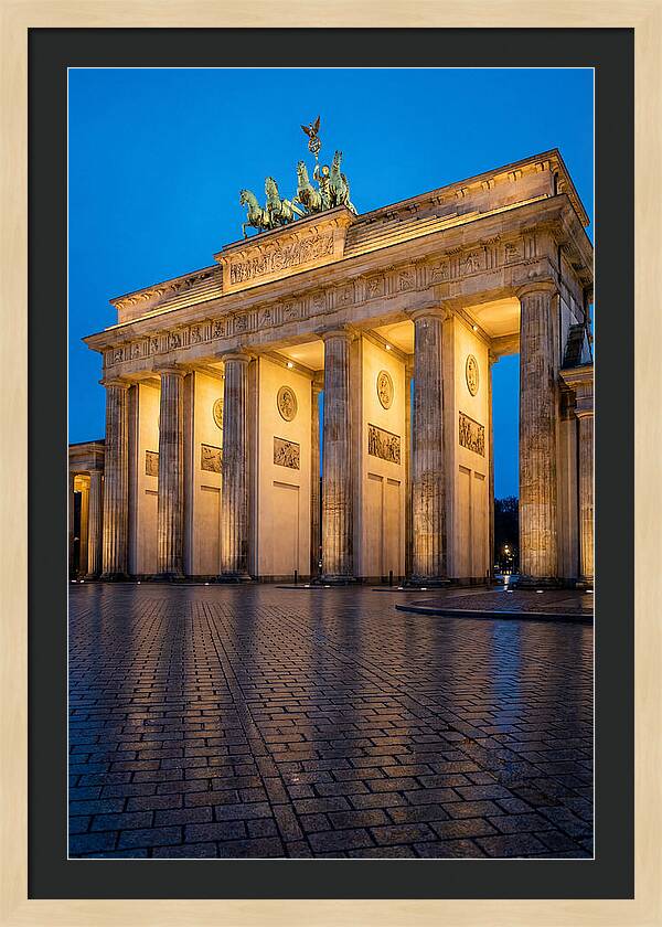 Brandenburg Gate Illuminated At Dusk