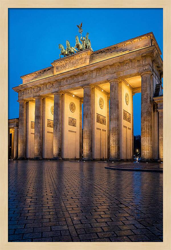 Brandenburg Gate Illuminated At Dusk