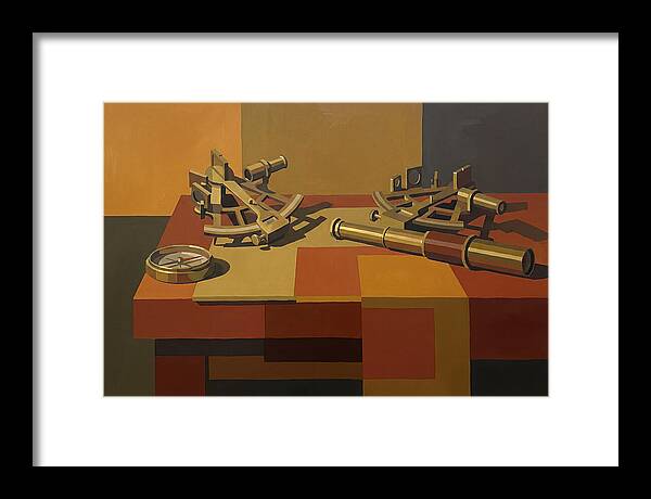 Brass Nautical Instruments Still Life