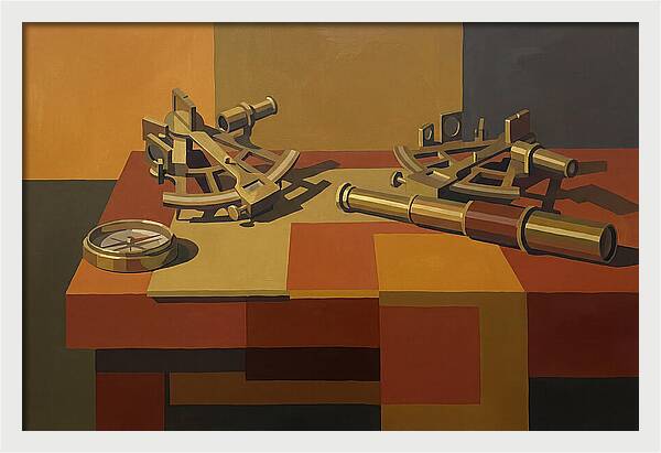 Brass Nautical Instruments Still Life