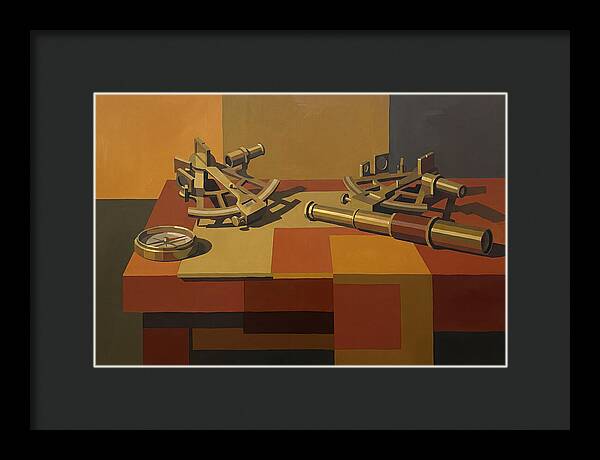 Brass Nautical Instruments Still Life