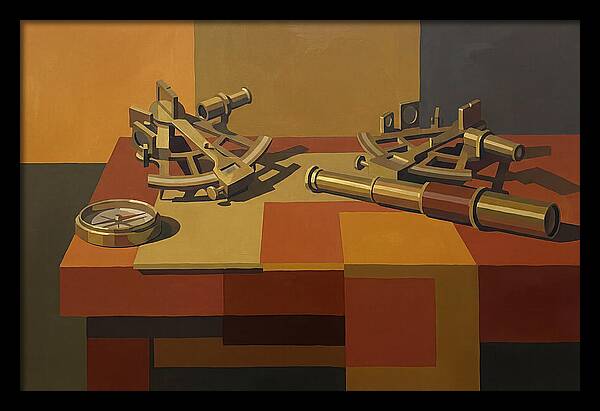 Brass Nautical Instruments Still Life