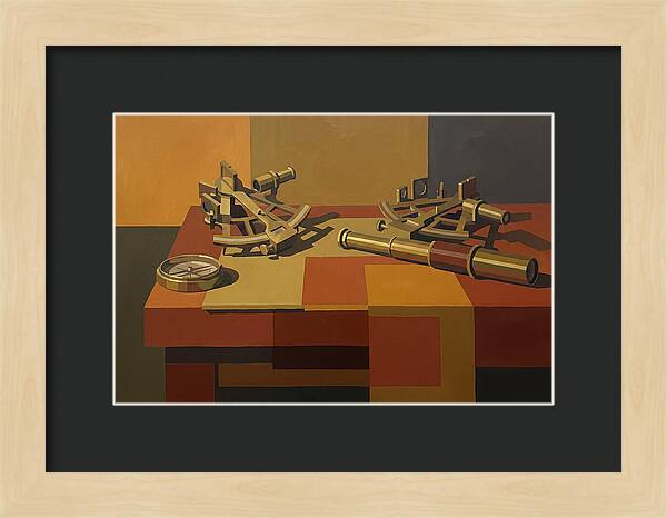 Brass Nautical Instruments Still Life