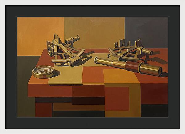 Brass Nautical Instruments Still Life