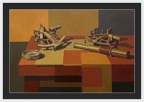 Brass Nautical Instruments Still Life