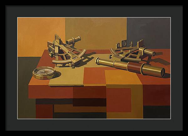 Brass Nautical Instruments Still Life