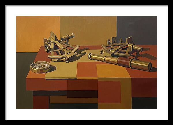 Brass Nautical Instruments Still Life