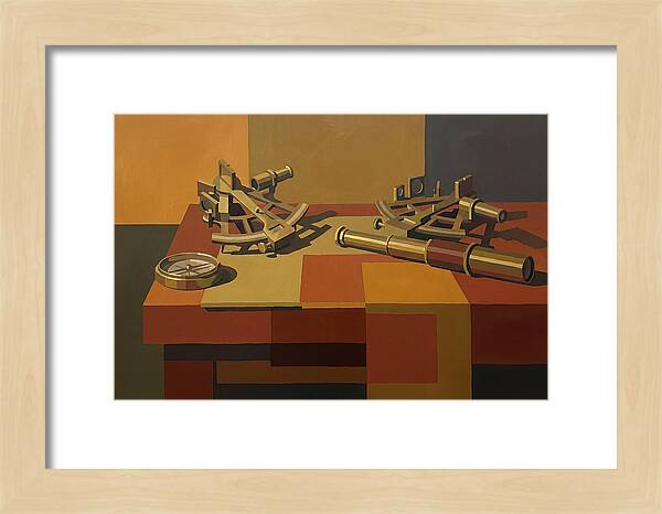 Brass Nautical Instruments Still Life