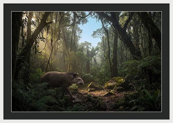Brazilian Tapir In Lush Forest