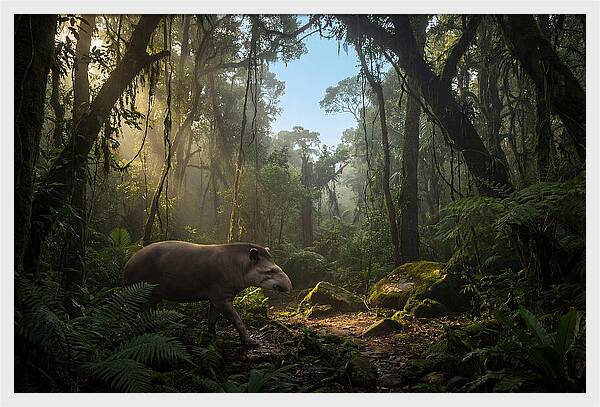 Brazilian Tapir In Lush Forest