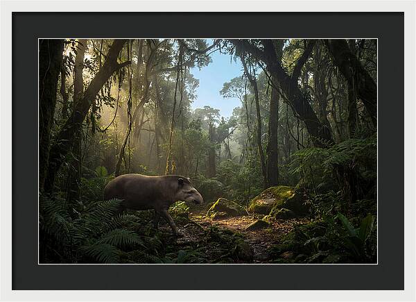 Brazilian Tapir In Lush Forest