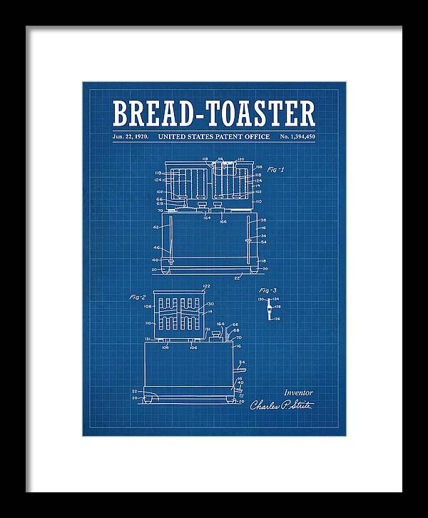 Bread Toaster Toastmaster Blueprint Patent Us1394450a