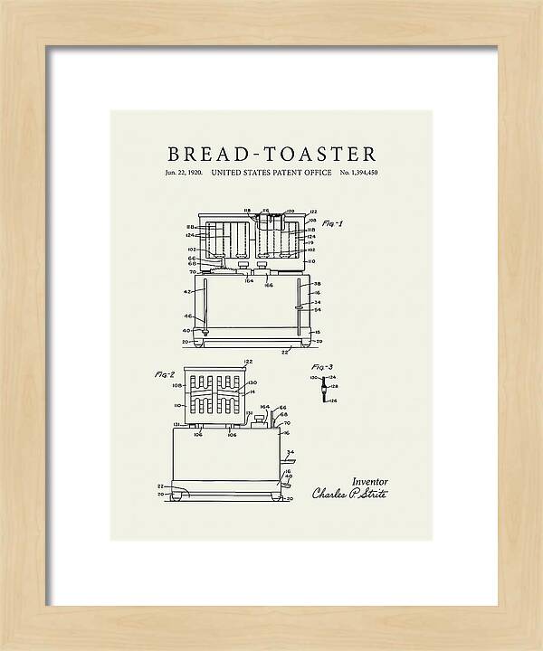 Bread Toaster Toastmaster Minimalist Patent Us1394450a
