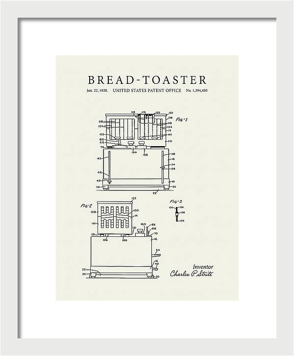 Bread Toaster Toastmaster Minimalist Patent Us1394450a