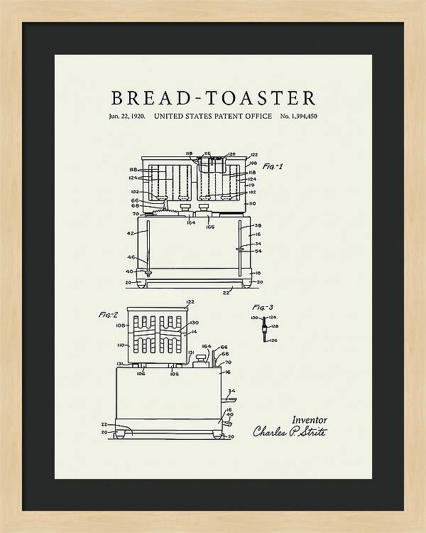 Bread Toaster Toastmaster Minimalist Patent Us1394450a