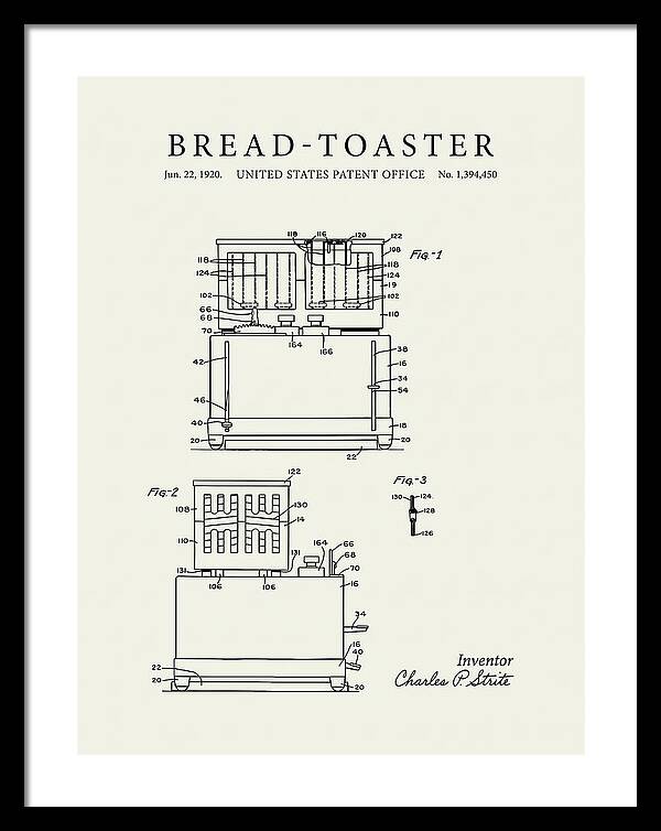 Bread Toaster Toastmaster Minimalist Patent Us1394450a
