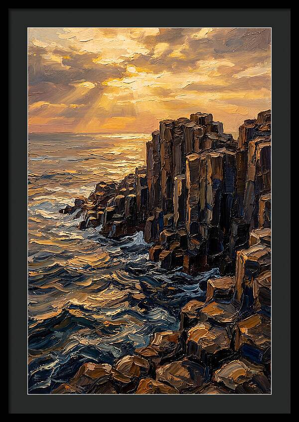 Breathtaking Basalt Columns At Sunset
