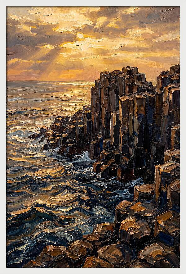 Breathtaking Basalt Columns At Sunset