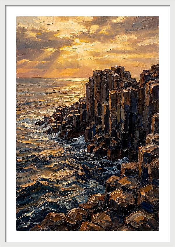 Breathtaking Basalt Columns At Sunset