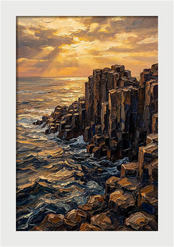 Breathtaking Basalt Columns At Sunset