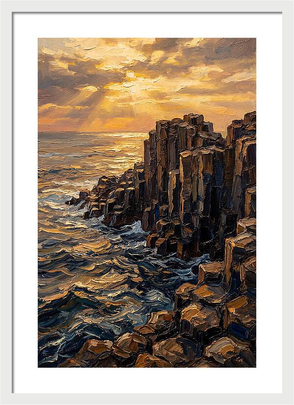 Breathtaking Basalt Columns At Sunset