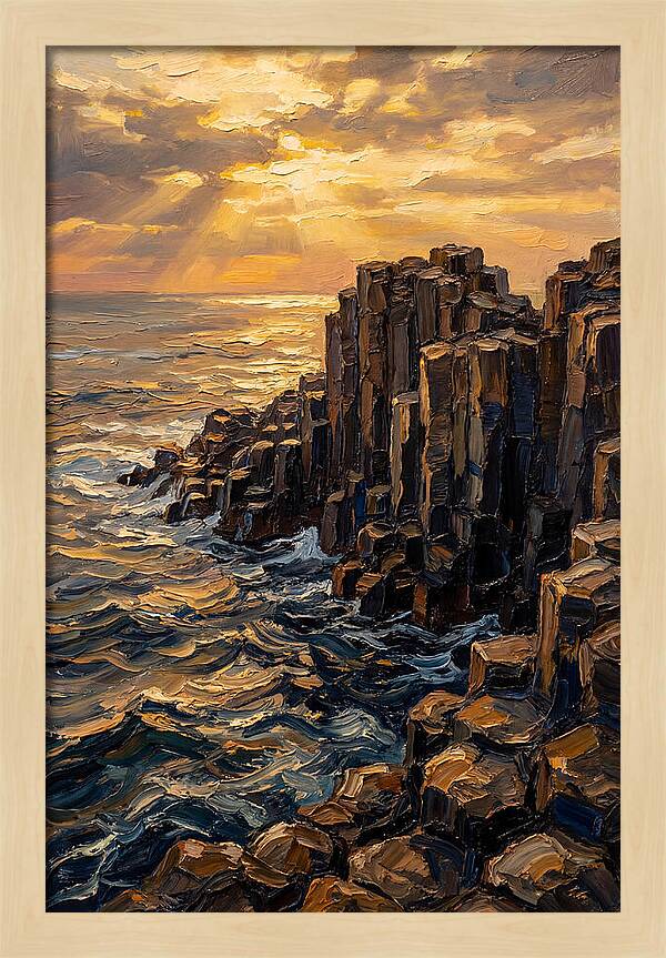 Breathtaking Basalt Columns At Sunset