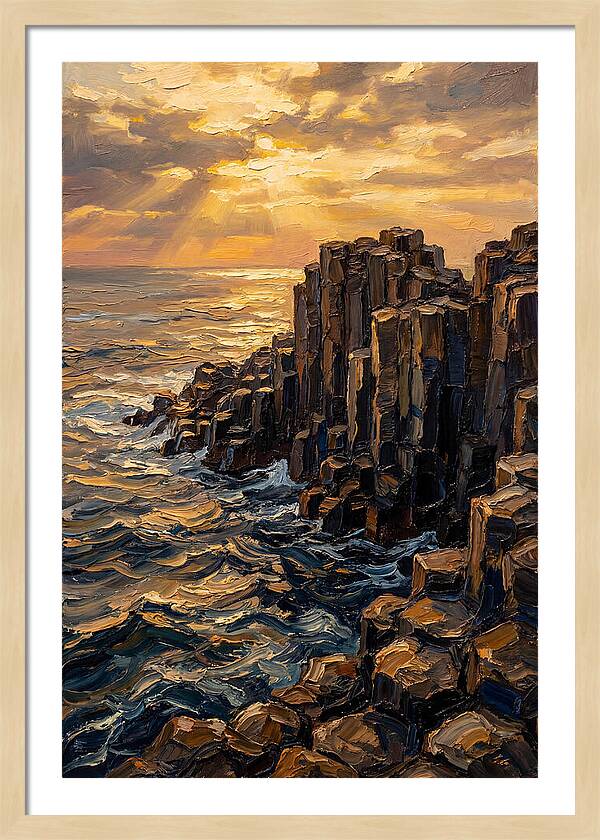 Breathtaking Basalt Columns At Sunset