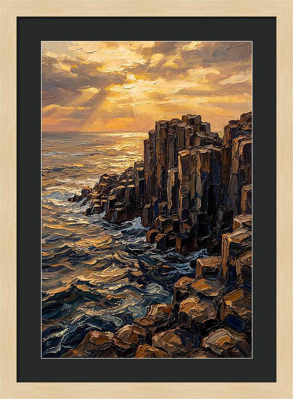 Breathtaking Basalt Columns At Sunset