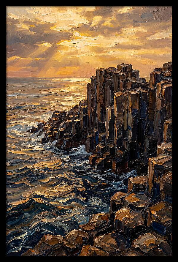 Breathtaking Basalt Columns At Sunset