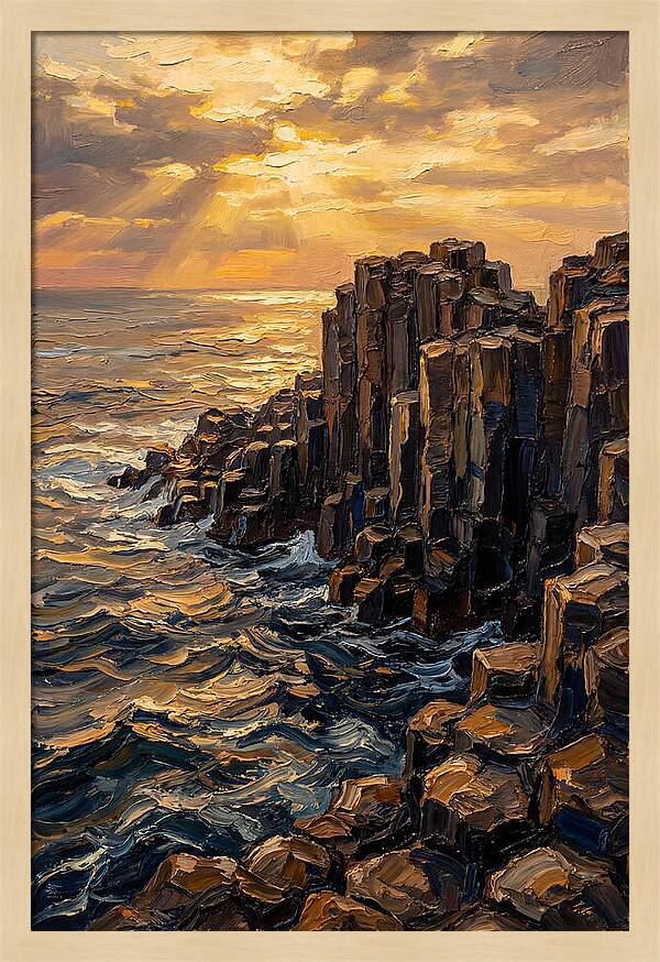 Breathtaking Basalt Columns At Sunset