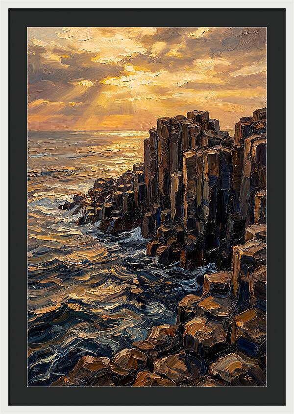 Breathtaking Basalt Columns At Sunset