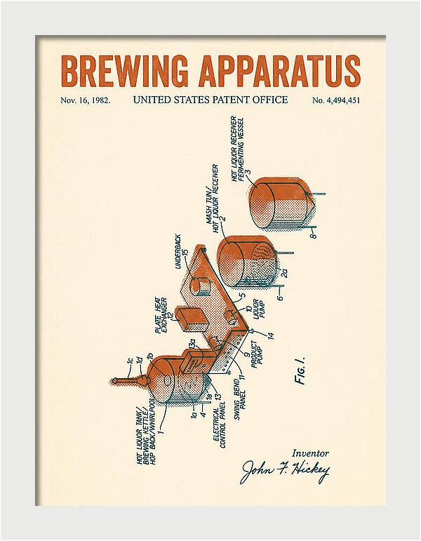 Brewing Apparatus Retro Patent Us4494451a