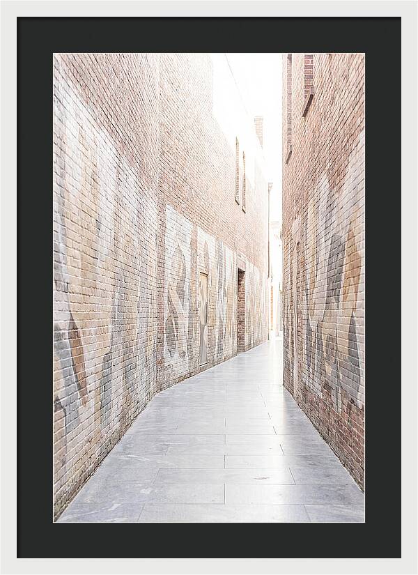 Brick Alleyway With Street Art