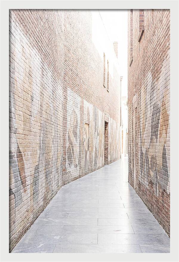 Brick Alleyway With Street Art