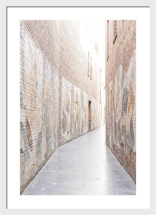 Brick Alleyway With Street Art